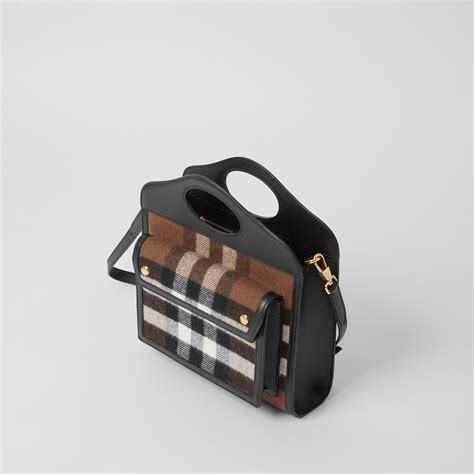 phone bag burberry|Burberry check and leather bag.